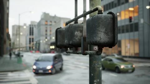 Stunning hyper lapse of downtown area Stock Illustration