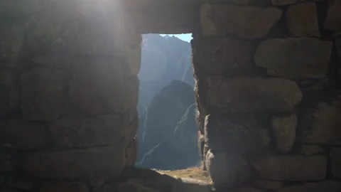 A stunning image capturing one of Macchu Picchu's three main structures, Stock Footage 263808176
