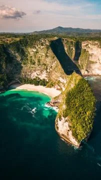 The stunning Kelingking beach. Indonesia. Stock Photos