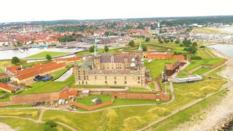A stunning Kronborg Castle in Denmark Stock Footage 295485067