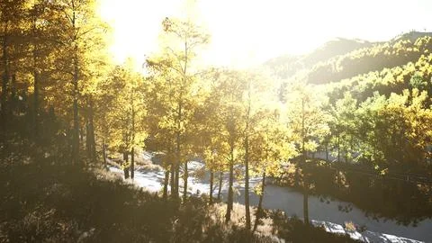 Stunning landscape during fall for September Stock Illustration