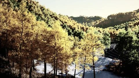 Stunning landscape during fall for September Stock Illustration