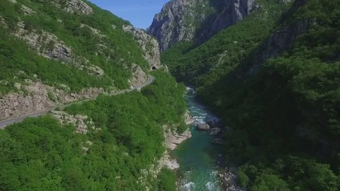 Stunning landscape of Moraca canyon Stock-Footage 73233997
