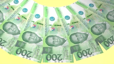 Stunning Looping Design 200 Guarani Curency of Paraguay. Stock Footage 309458412