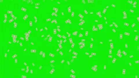Stunning lots with falling motion isolated on chroma key green screen Video stock 337047476