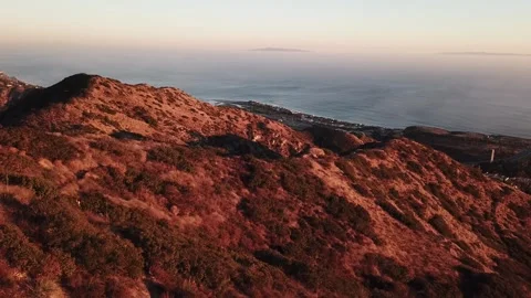 Stunning Malibu Mountain Range with Breathtaking Cliffs Stock Footage 300867614