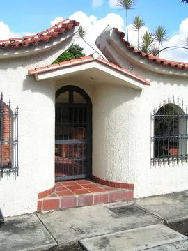 This stunning Maracay structure features unique architecture, set amidst lush Stock Photos