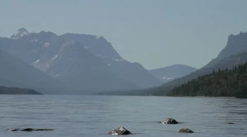 Stunning Mountain Lake Stock Footage 22018556