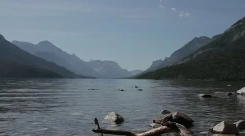 Stunning Mountain Lake WS Stock Footage 22018464