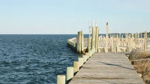 Stunning Ocean Boardwalk Stock Footage 75177099