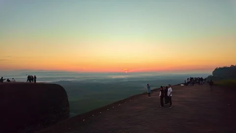 Stunning Panorama from Three Whale Rock at Daybreak Stock Footage 336291552