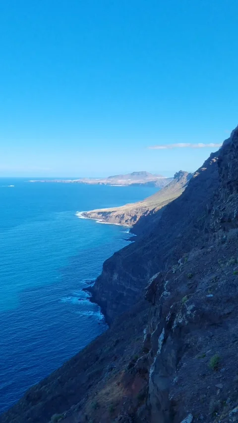 A stunning panoramic view of Degollada del Perchel Stock Footage 307630687