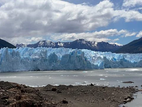 Stunning panoramic view of Perito Moreno Glacier, captured on a high-end sm.. Stock Photos