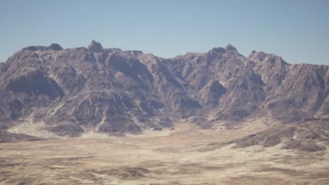 Stunning Panoramic View of Rugged Desert Mountains Stock Footage 323297970