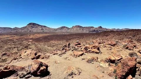 Stunning Panoramic View of a Uniquely Beautiful Rocky Desert Landscape at Stock Photos