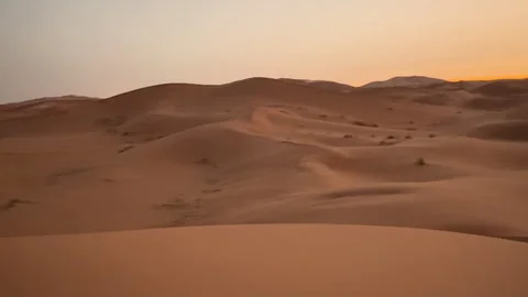 Stunning panoramic view of the vast Sahara Desert in Morocco Video stock 332732071