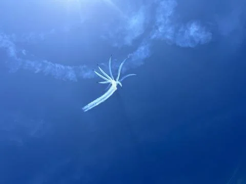 Stunning performances in the sky. Stock Photos