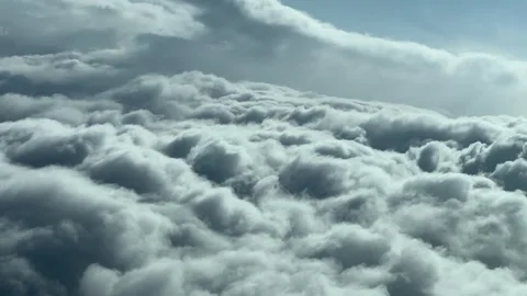 Stunning  pilot’s perspective of a  dramatic stormy sky, recorded from a Stock Footage 241877202