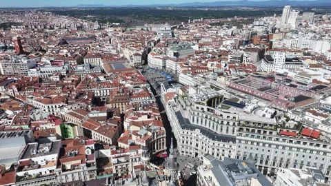 Stunning Puerta del Sol Square at Madrid Community of Madrid Spain. Stock Footage 305437016