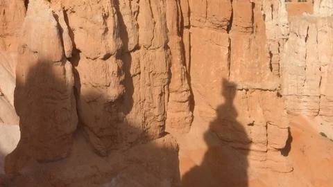Stunning red sandstone hoodoos in Bryce Canyon National Park Stock Footage 99082245