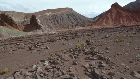Stunning rock formations in Atacama Desert, Chile Stock Footage