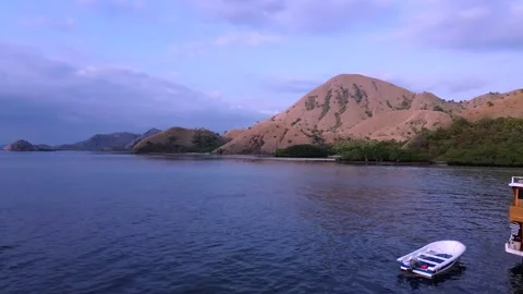 Stunning scenery featuring a deep blue sea Stock Footage 302327780