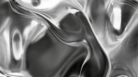 Stunning Shiny Chrome Metallic Loop Animation Stock Footage 307617116