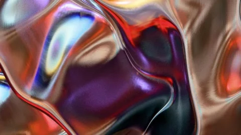 Stunning Shiny Chrome Metallic Loop Animation Stock Footage 307617129