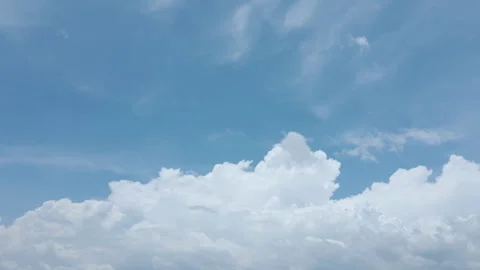 Stunning Sky Panorama: Aerial Cloud Movement Timelapse Stock Footage 303473121
