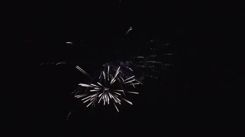 Stunning slow-motion fireworks marking New Year s eve Stock Footage 326323958