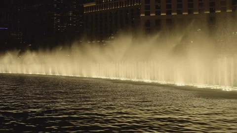 Stunning Slow Motion Water Show at the Bellagio on the Las Vegas Strip, 1080p HD Stock Footage