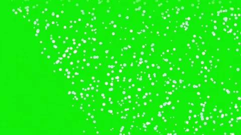 Stunning snow with floating, falling motion isolated on chroma key green Stock Footage 337047537