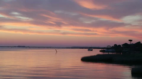 Stunning sound sunset Stock Footage 36752648