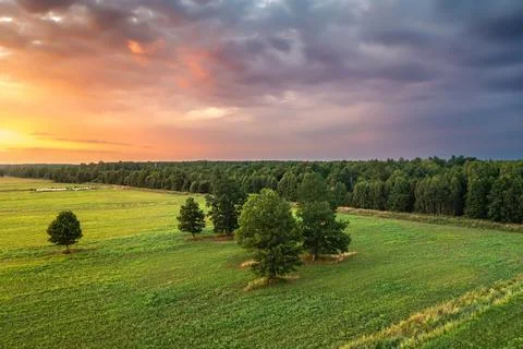 Stunning spring sunset Foto stock