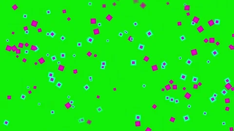 Stunning squares with natural motion isolated on chroma key green screen Video stock 337047318