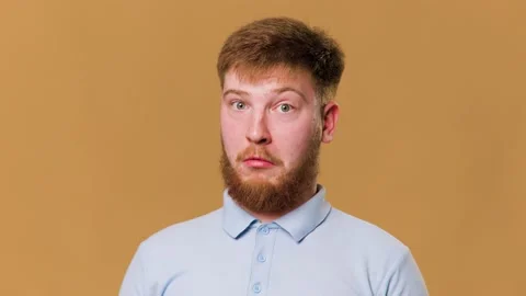 A stunning studio shot of a young, expressive Stock Footage 234690200