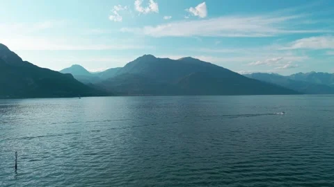 Stunning summer panorama of lake como Stock Footage 340149796