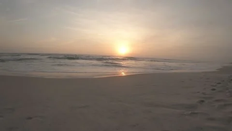 Stunning sunset on the beach Video stock 155956524