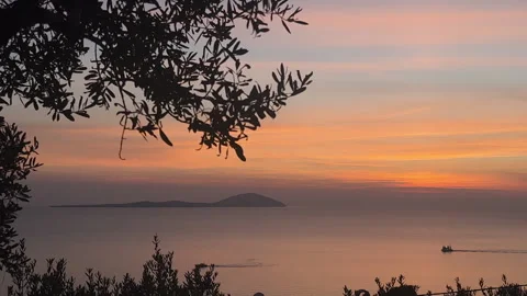 A stunning sunset casts a mesmerizing array of colors Stock Footage 314071108