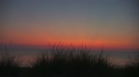 Stunning sunset on a lake Stock Footage 7762751