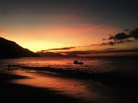 Stunning sunset on Mindoro Stock Photos