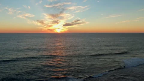 Stunning Sunset Over Ocean in El Paraiso Tecomán, Jalisco Stock-Footage 318945620