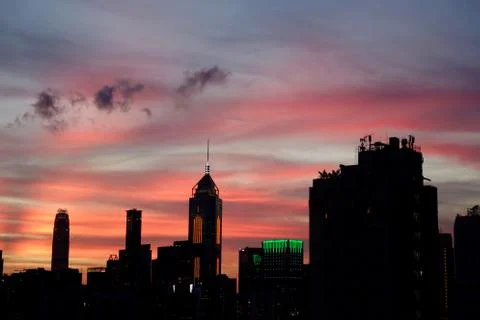 Stunning sunset Stockfoto's