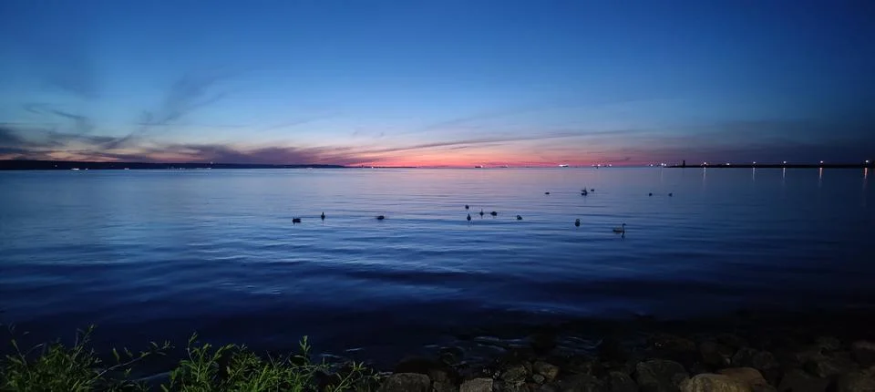Stunning Sunset Reflections Stock Photos