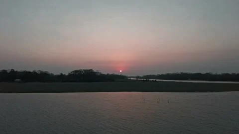 Stunning Sunset in The River Video stock 152906125