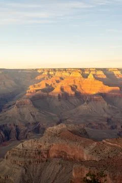A stunning sunset view of the red rocks at Grand Canyon National Park, Arizona. Stock Photos