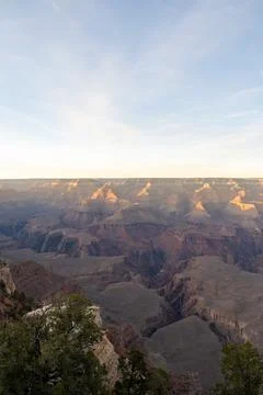 A stunning sunset view of the red rocks at Grand Canyon National Park, Arizona. Stock Photos