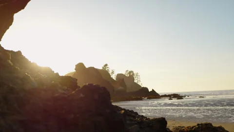 A Stunning Sunset At Washingtons Coastline Stock Footage 327640231