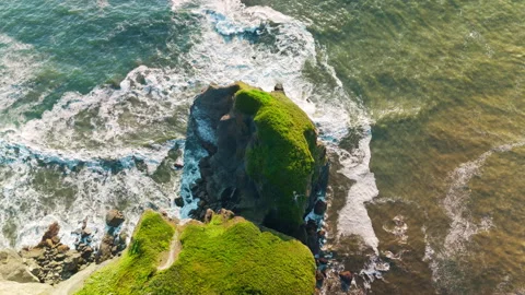 A Stunning Sunset At Washingtons Coastline Video stock 327645908