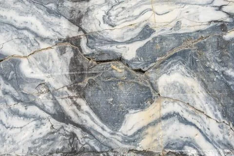 A stunning surface of gray marble exhibits intricate white veining and natu.. Foto stock